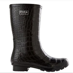 Roma Boots - Emma Mid - Black Croc